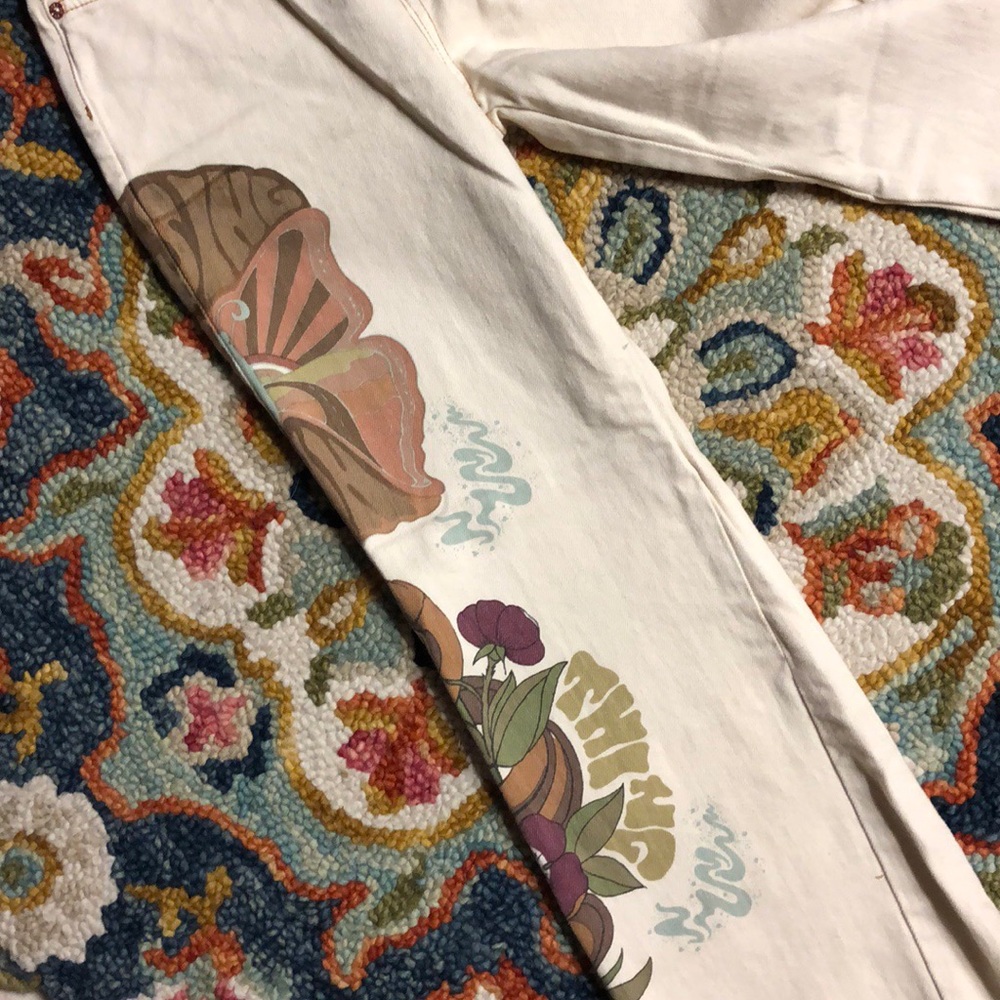 New Free People Rising Sun Flare Jeans - Picture 6 of 8